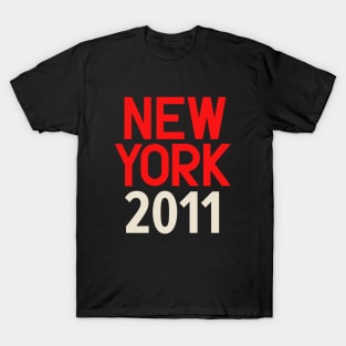 Iconic New York Birth Year Series: Timeless Typography - New York 2011 T-Shirt